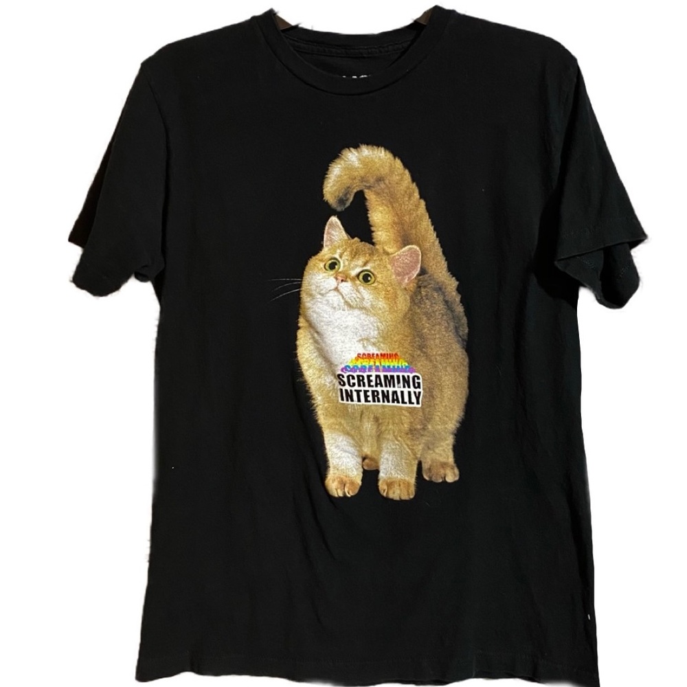 Cat Black Matter Unisex Tee Shirt Short Sleeve Size Medium